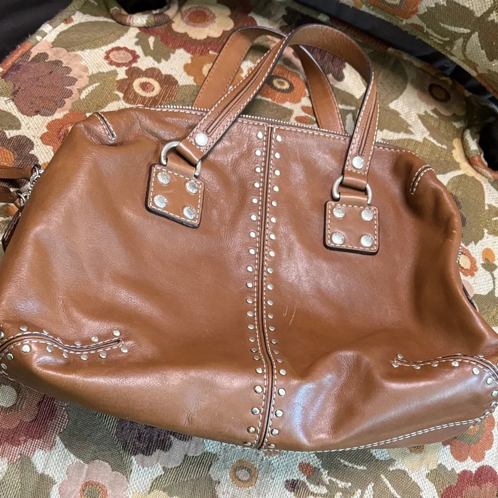 Michael Kors Astor Bowler Tote Bag Luggage Y2K - Picture 2 of 9